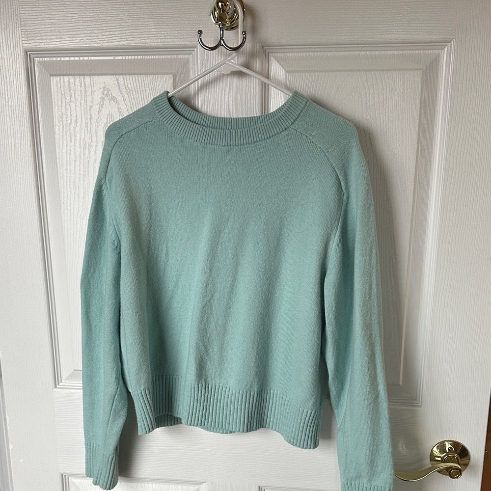 Banana Republic Light Green Crew Neck Sweater
